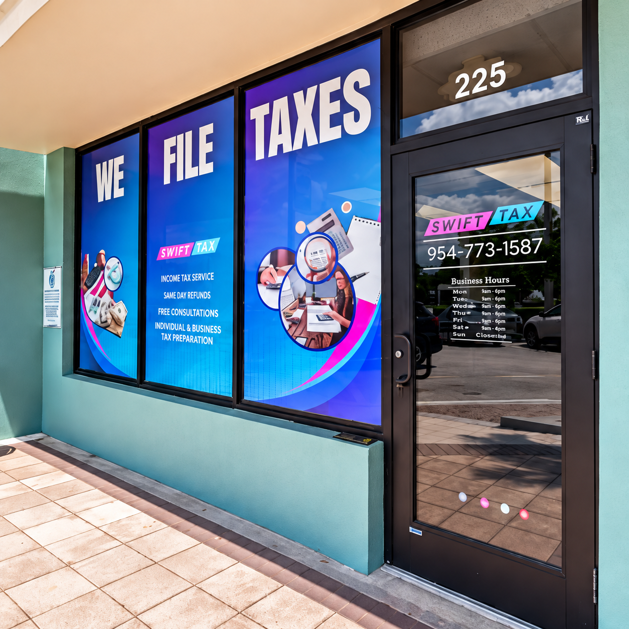 SwiftTax storefront and entrance.